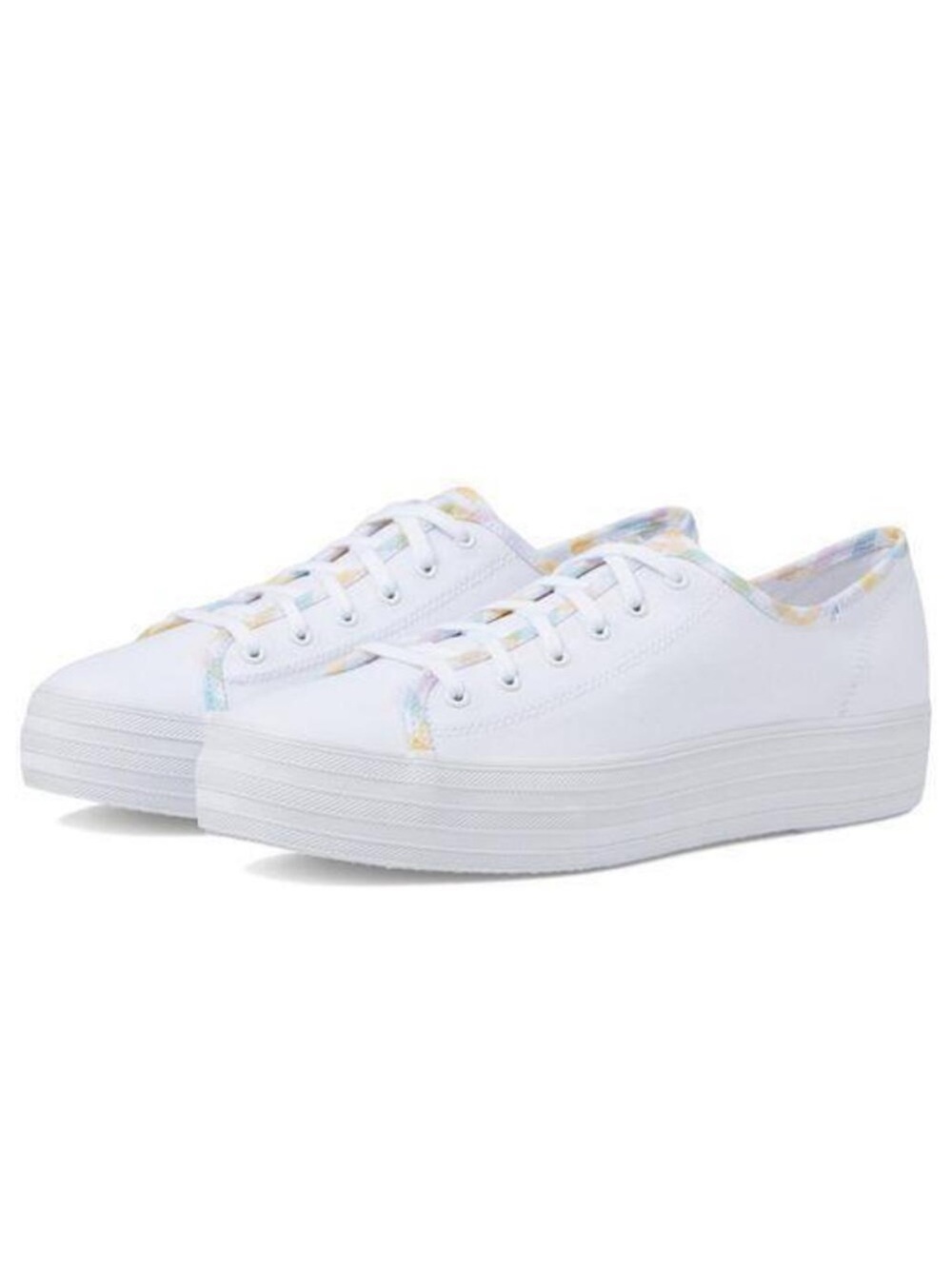 NWT⛱️Keds - White Gingham Triple Kick Sneaker - 8.5